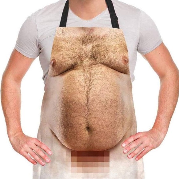 Other - Novelty Apron with Hairy Chest Design